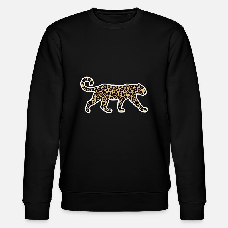 Leopard Geschenk - Stanley/Stella Unisex Bio-Sweatshirt CHANGER  - Schwarz