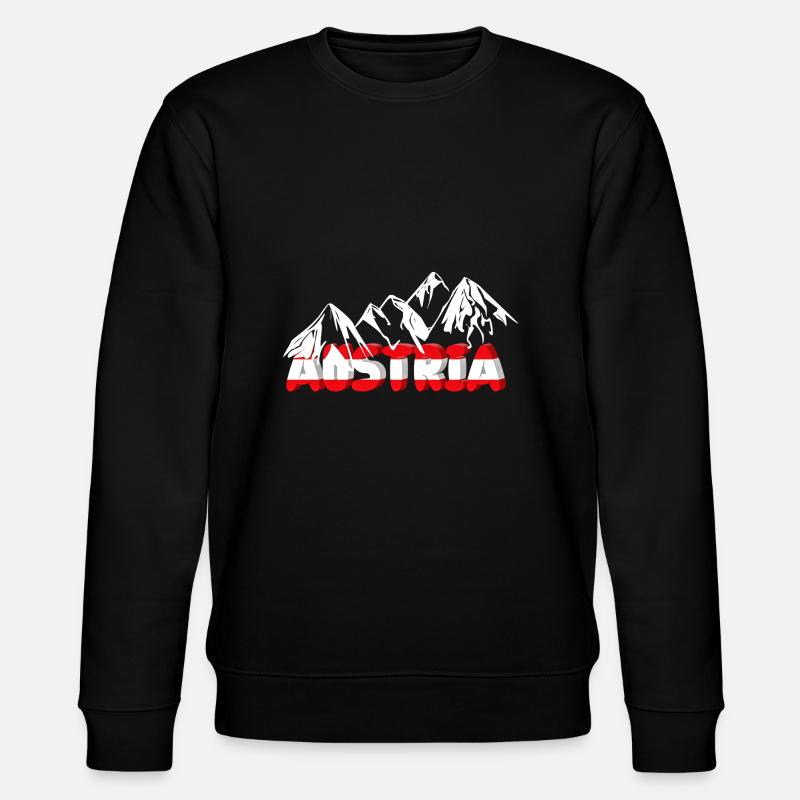 Austria with mountains - Stanley/Stella CHANGER Unisex Organic Sweatshirt - black