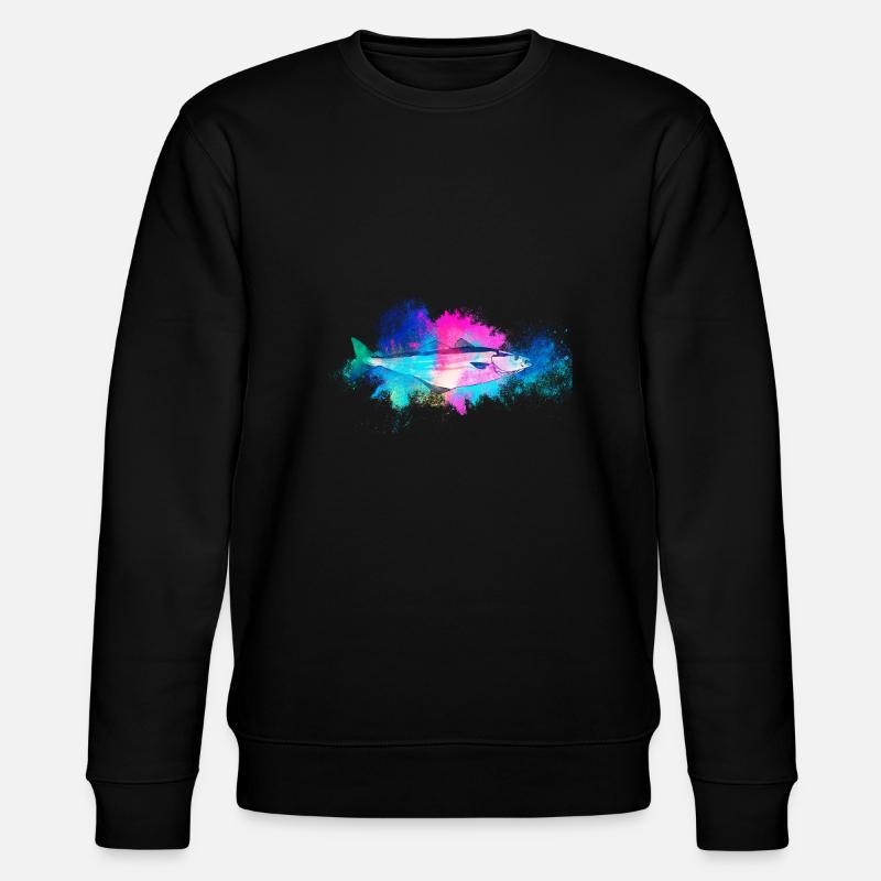 Fisch Köhler farbenfroh - Stanley/Stella Unisex Bio-Sweatshirt CHANGER  - Schwarz