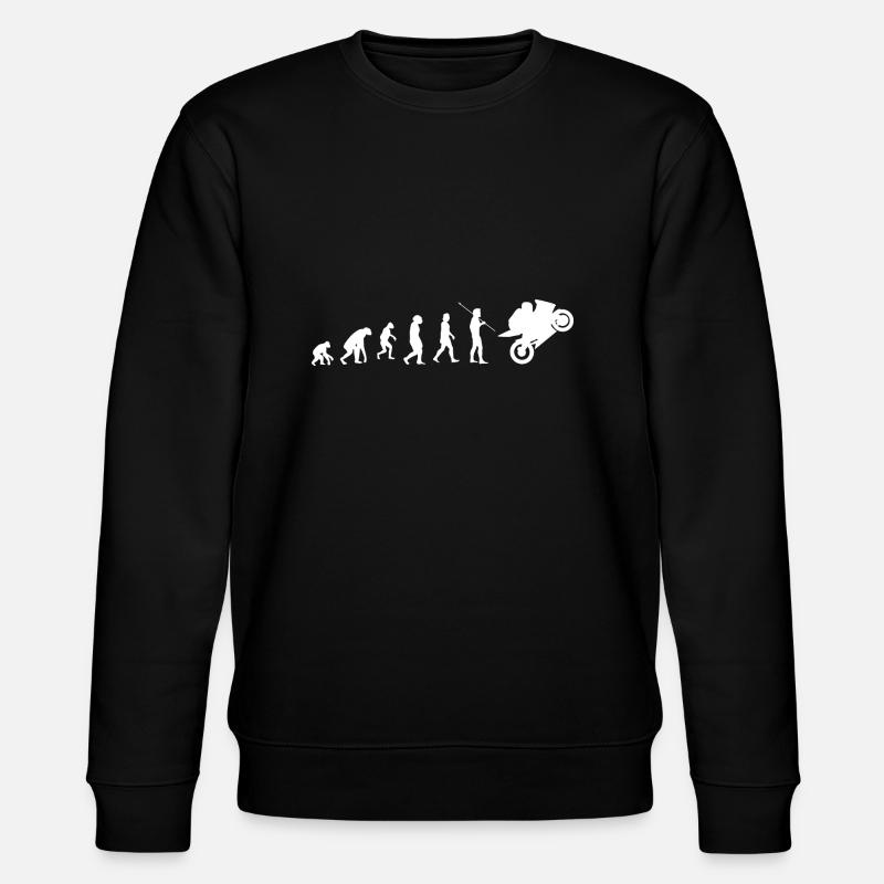 Motorrad evolution - Stanley/Stella Unisex Bio-Sweatshirt CHANGER  - Schwarz