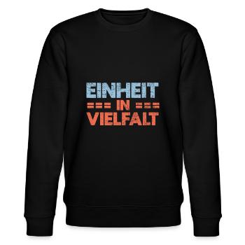Einheit In Vielfalt - Stanley/Stella Unisex Bio-Sweatshirt CHANGER  - Schwarz - Vorne - Nik (191cm) & Marisol (170cm)