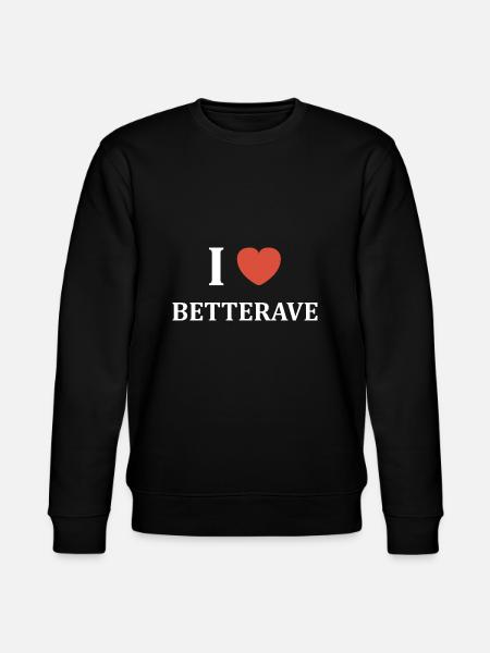 i love betterave - Sweat bio CHANGER Stanley/Stella Unisexe - noir