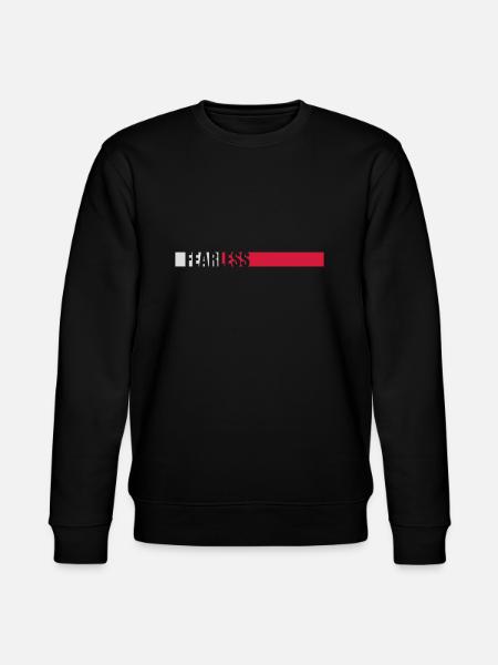 fearless Text Quote Design - Stanley/Stella CHANGER Unisex Organic Sweatshirt - black