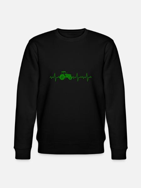 Traktor Herzschlag Bauer Bauernhof - Stanley/Stella Unisex Bio-Sweatshirt CHANGER - Schwarz