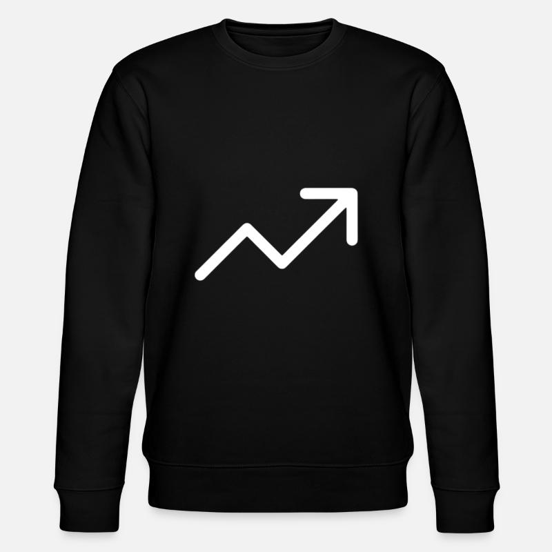 Stonks | Pfeil nach oben - Stanley/Stella Unisex Bio-Sweatshirt CHANGER - Schwarz