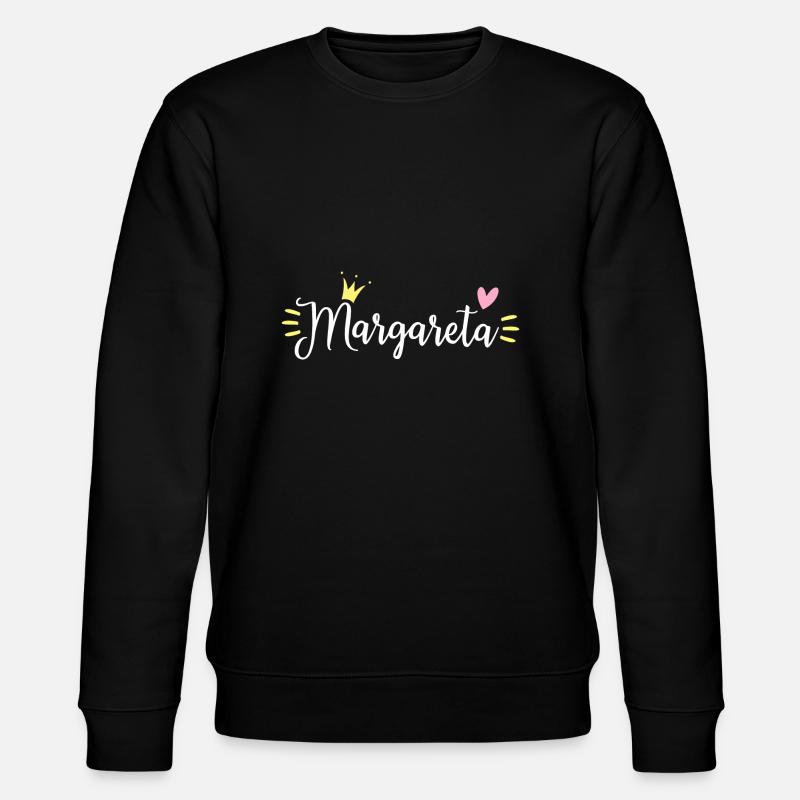 Margareta Name Crown - Stanley/Stella CHANGER Unisex Organic Sweatshirt - black
