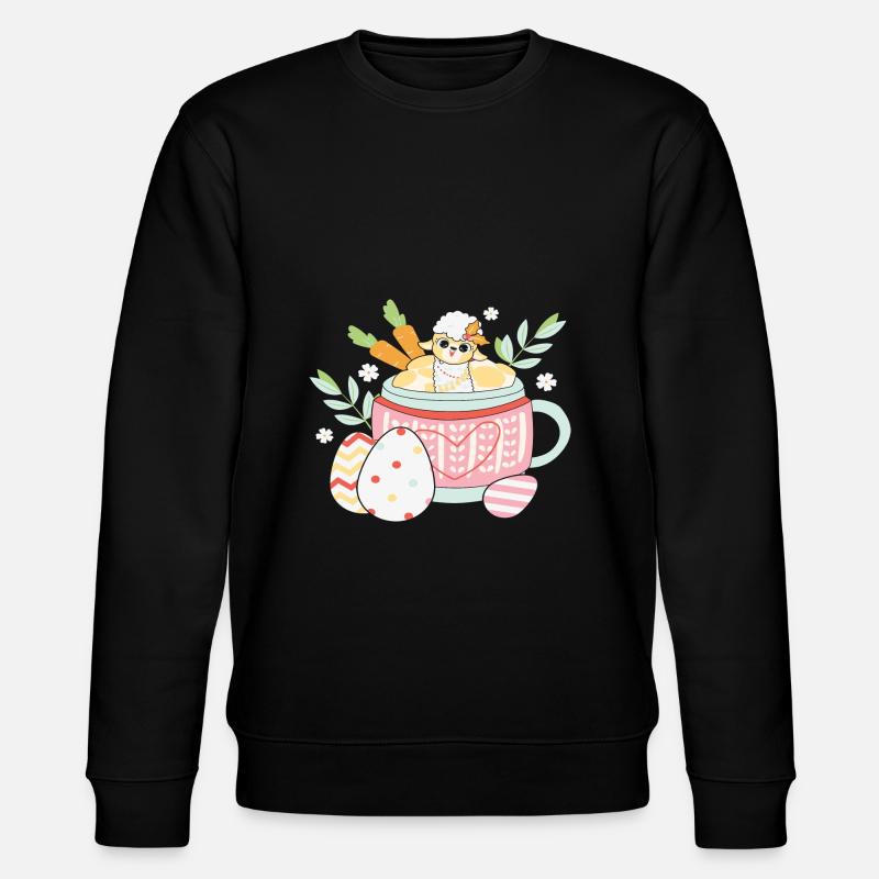BOW Easter Chibi Cup - Stanley/Stella CHANGER Unisex Organic Sweatshirt - black