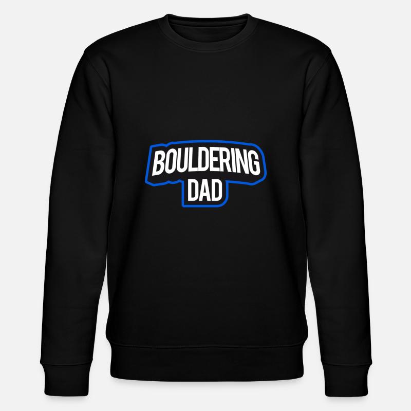 Bouldering Dad - Papa Lustig - Stanley/Stella Unisex Bio-Sweatshirt CHANGER  - Schwarz