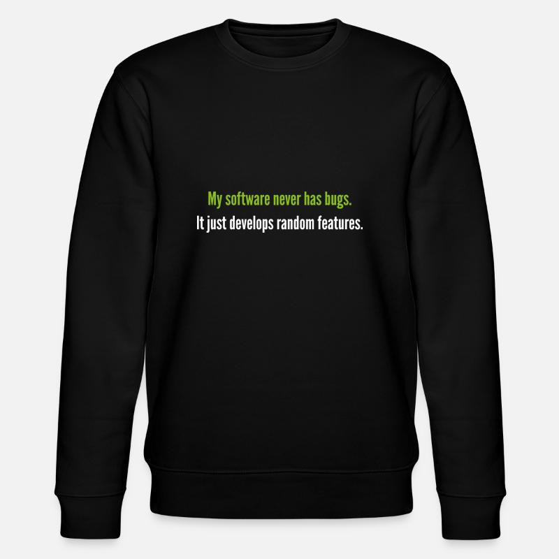 Meine Software hat nie Fehler - Stanley/Stella Unisex Bio-Sweatshirt CHANGER  - Schwarz
