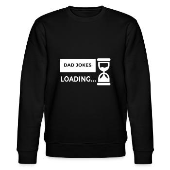 Spruch Papa Witz Vater Lustig Dad Joke Dadjoke - Stanley/Stella Unisex Bio-Sweatshirt CHANGER  - Schwarz - Vorne - Nik (191cm) & Marisol (170cm)