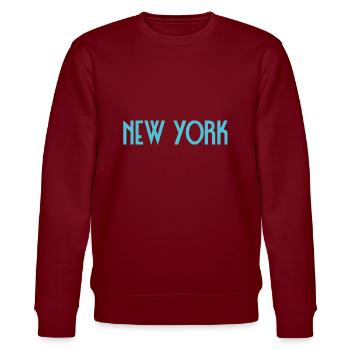 New York - Stanley/Stella Unisex Bio-Sweatshirt CHANGER  - Burgunderrot - Vorne - Nik (191cm) & Marisol (170cm)