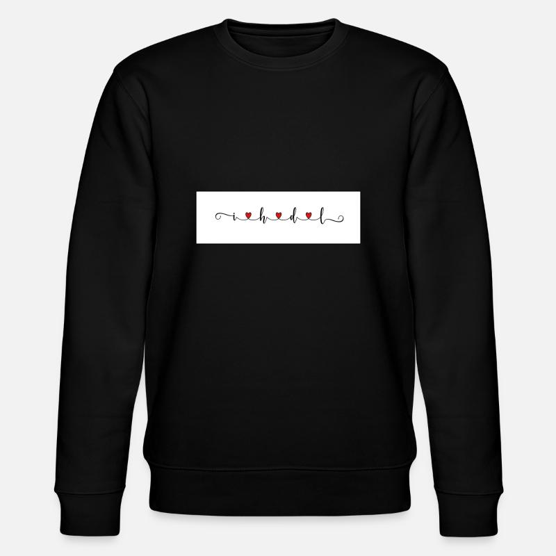 Ich hab dich lieb - Stanley/Stella Unisex Bio-Sweatshirt CHANGER  - Schwarz