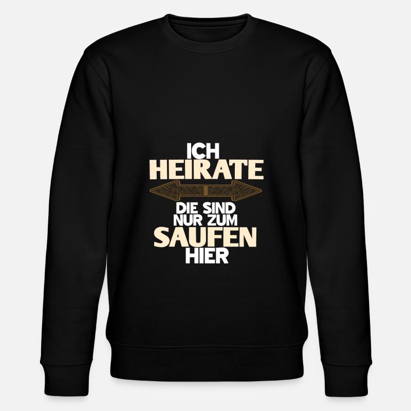 Heirate - Stanley/Stella Unisex Bio-Sweatshirt CHANGER  - Schwarz