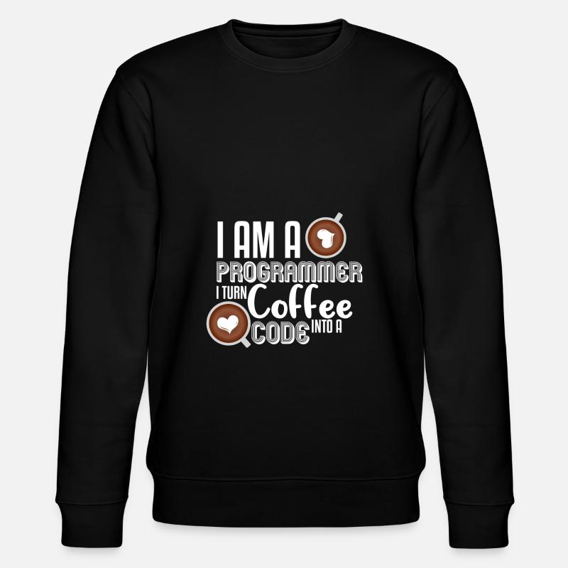 Programmer Kaffee - Stanley/Stella Unisex Bio-Sweatshirt CHANGER  - Schwarz