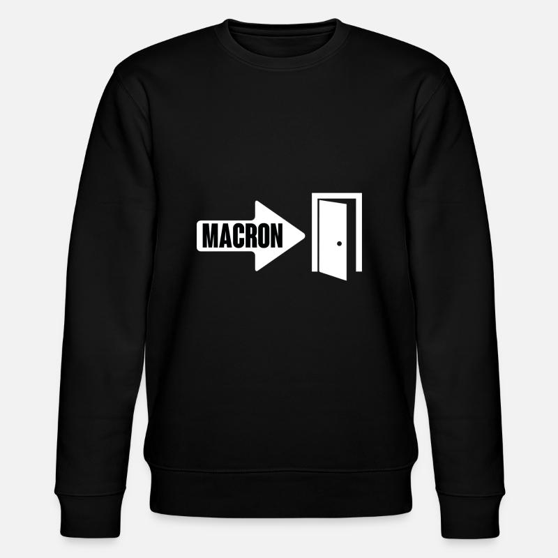 Macron la porte - Sweat bio CHANGER Stanley/Stella Unisexe - noir