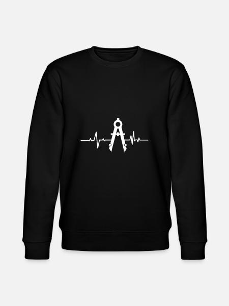 Architect heartbeat - Stanley/Stella CHANGER Unisex Organic Sweatshirt - black