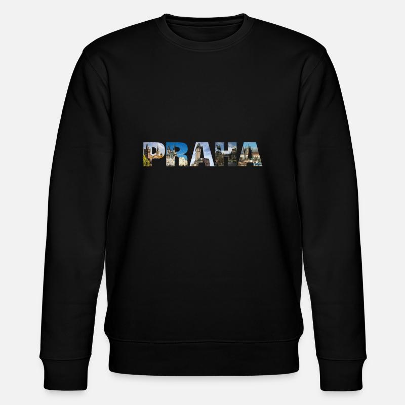 Praha CZ pamatky - Stanley/Stella Unisex Bio-Sweatshirt CHANGER  - Schwarz