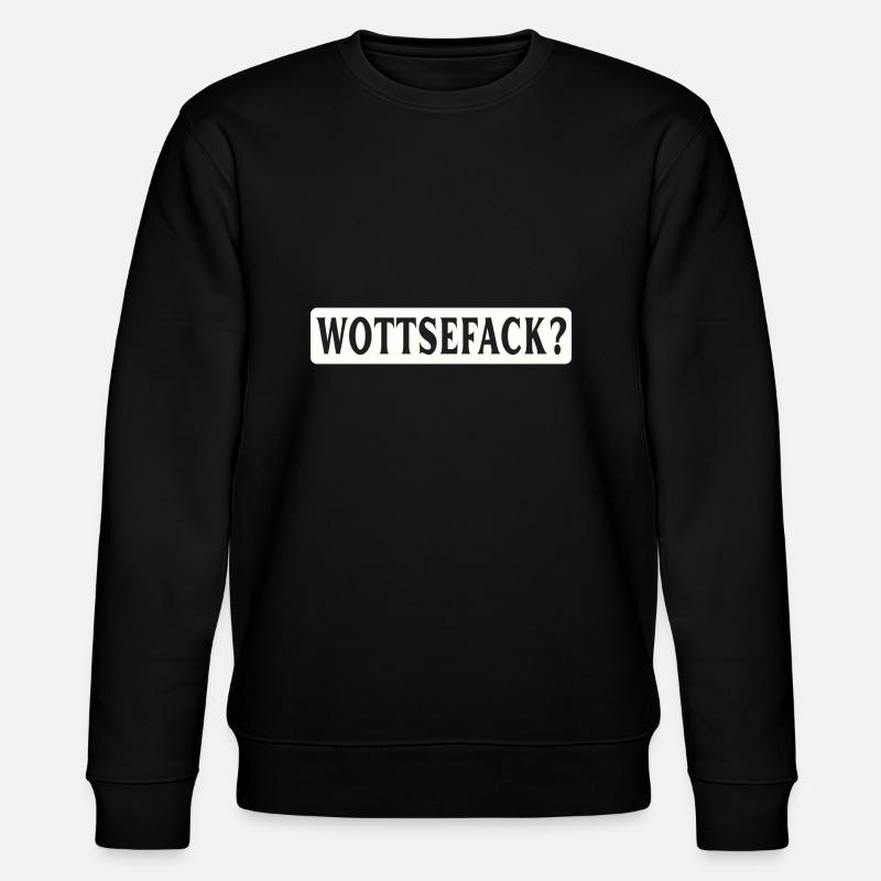 Wottsefack WTF - Stanley/Stella Unisex Bio-Sweatshirt CHANGER  - Schwarz