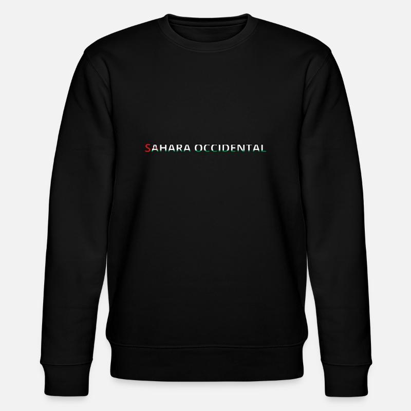 Flagge der Westsahara - Stanley/Stella Unisex Bio-Sweatshirt CHANGER - Schwarz