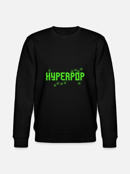Retro 90s Hyperpop Aesthetic Music - Stanley/Stella CHANGER Unisex Organic Sweatshirt - black