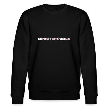 Friedenskultur beginnt bei uns! - Stanley/Stella Unisex Bio-Sweatshirt CHANGER  - Schwarz - Vorne - Nik (191cm) & Marisol (170cm)