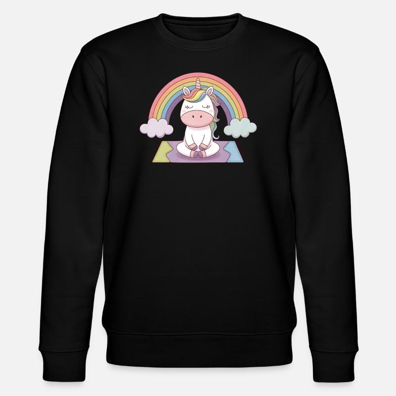 Yoga Einhorn - Stanley/Stella Unisex Bio-Sweatshirt CHANGER  - Schwarz