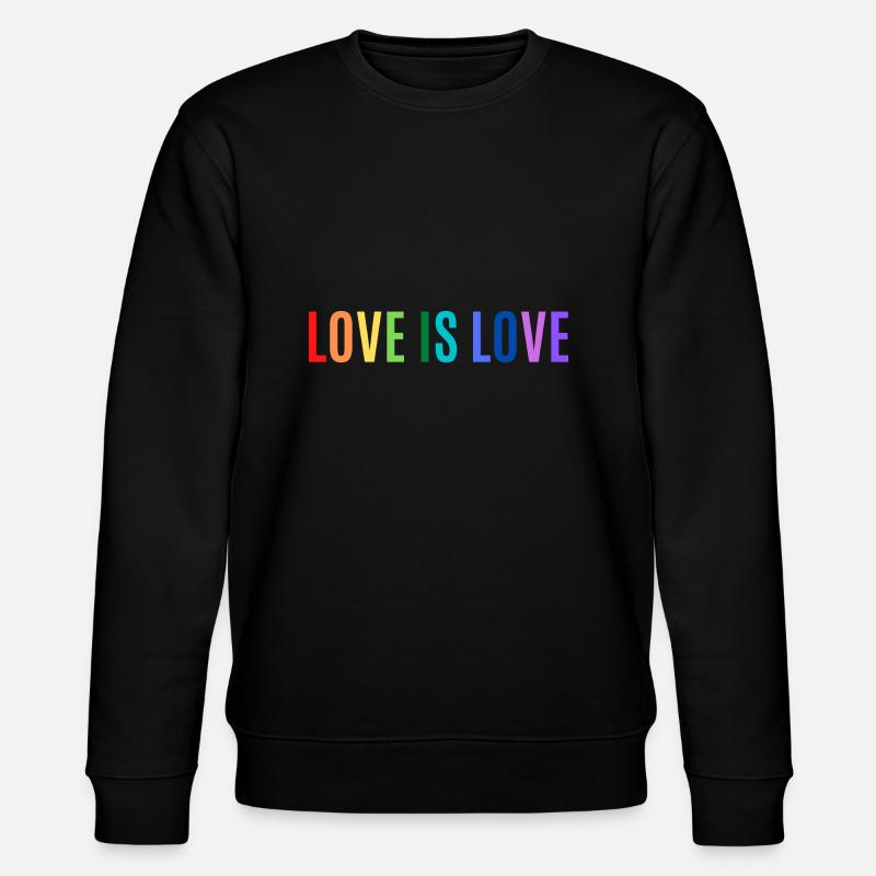 LOVE IS LOVE - Stanley/Stella Unisex Bio-Sweatshirt CHANGER  - Schwarz