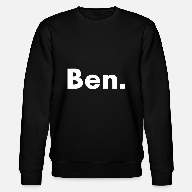 Ben - Name - Scripture - Benedict - Benjamin - Stanley/Stella CHANGER Unisex Organic Sweatshirt - black