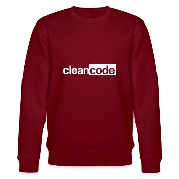 Clean code - Stanley/Stella Unisex Bio-Sweatshirt CHANGER  - Burgunderrot - Vorne - Nik (191cm) & Marisol (170cm)