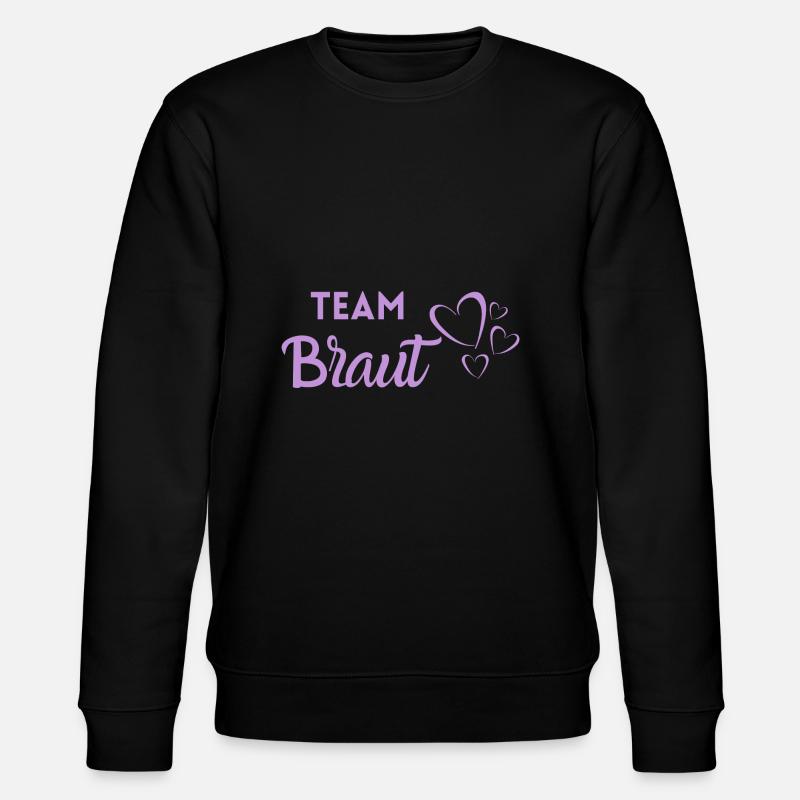 Team Braut - Stanley/Stella Unisex Bio-Sweatshirt CHANGER  - Schwarz