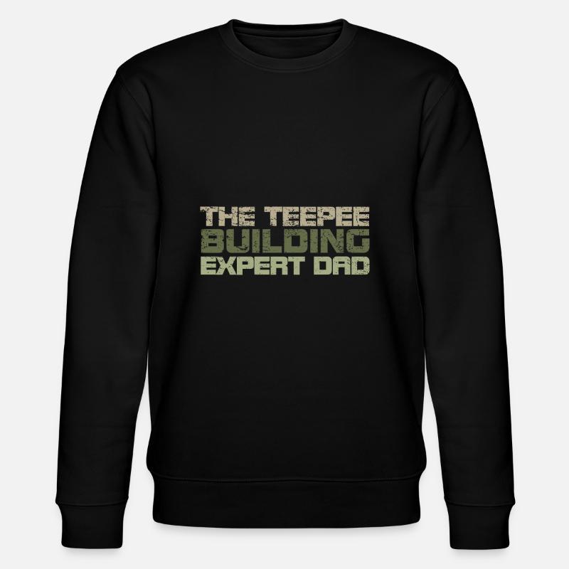 The Teepee Building Expert Dad - Stanley/Stella Unisex Bio-Sweatshirt CHANGER  - Schwarz