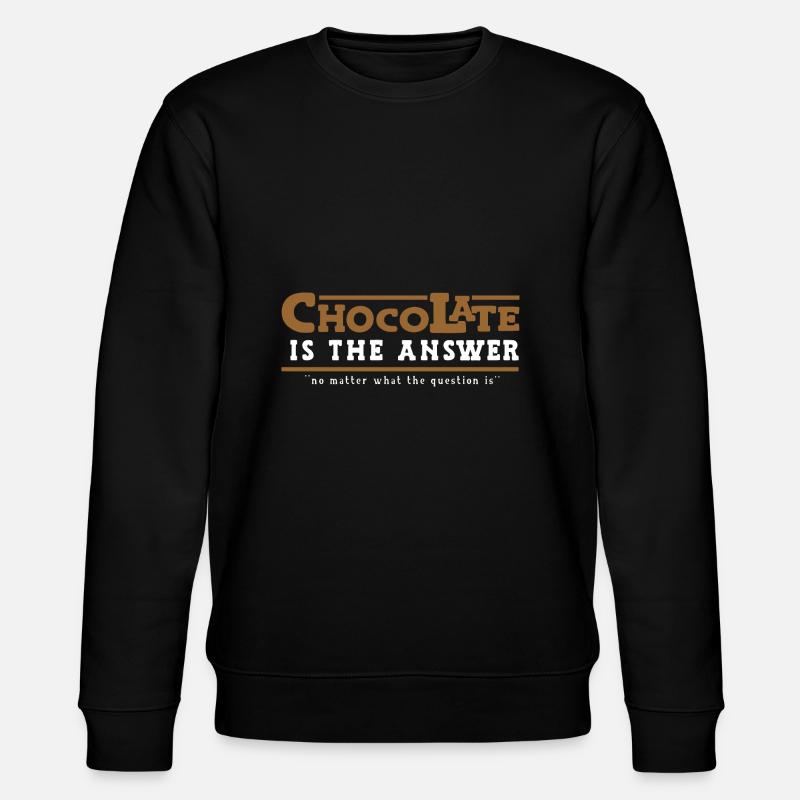 Chocolate Is The Answer - Stanley/Stella CHANGER Unisex Organic Sweatshirt - black