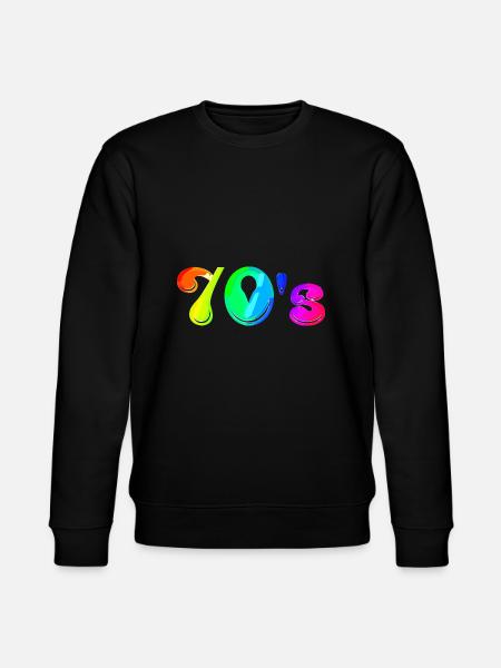 70s | Seventies | Decade | Symbol - Stanley/Stella CHANGER Unisex Organic Sweatshirt - black
