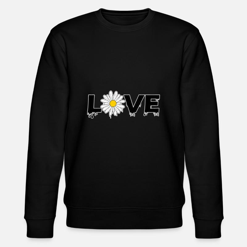 Amour fleur groovy - Sweat bio CHANGER Stanley/Stella Unisexe - noir