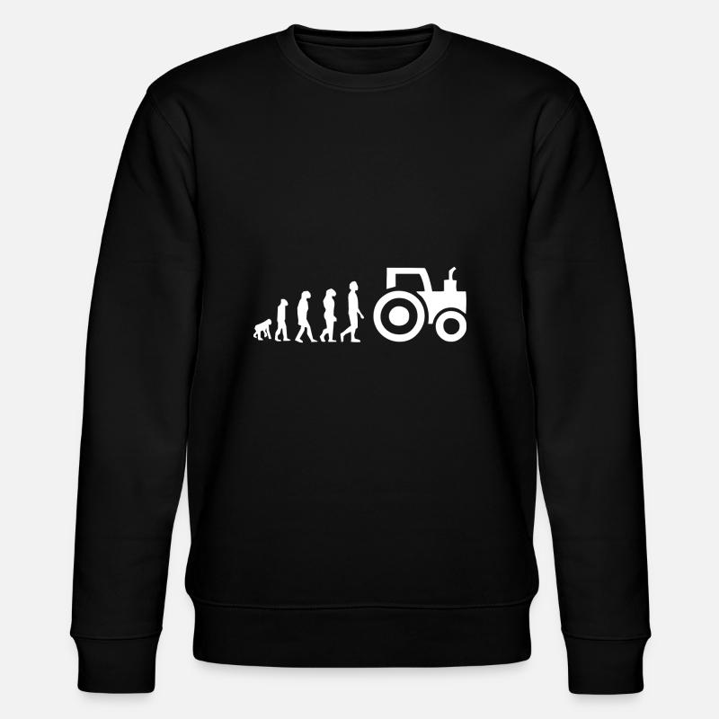evolution tractor - Stanley/Stella CHANGER Unisex Organic Sweatshirt - black
