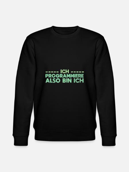 Ich Programmiere, Also Bin Ich - Stanley/Stella Unisex Bio-Sweatshirt CHANGER  - Schwarz