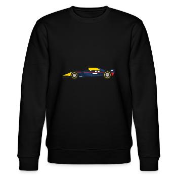 Rennauto Formel Eins 1 F Red Max Weltmeister Bull - Stanley/Stella Unisex Bio-Sweatshirt CHANGER  - Schwarz - Vorne - Nik (191cm) & Marisol (170cm)