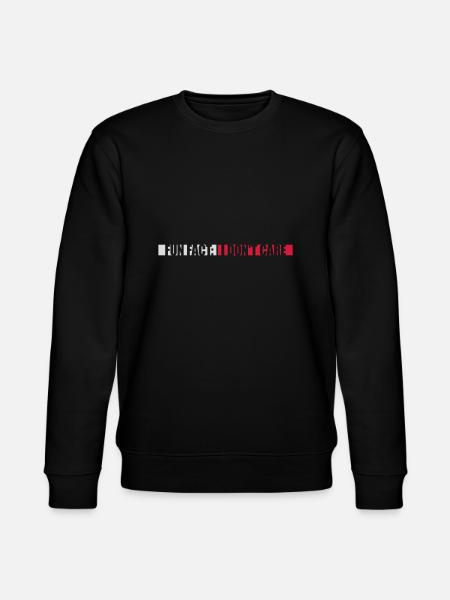 I don't care fact - Stanley/Stella CHANGER Unisex Organic Sweatshirt - black