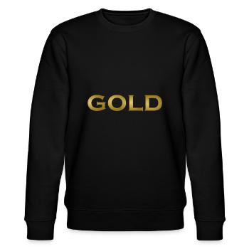 Gold goldene schreib Schrift Geschenkidee schön - Stanley/Stella Unisex Bio-Sweatshirt CHANGER  - Schwarz - Vorne - Nik (191cm) & Marisol (170cm)