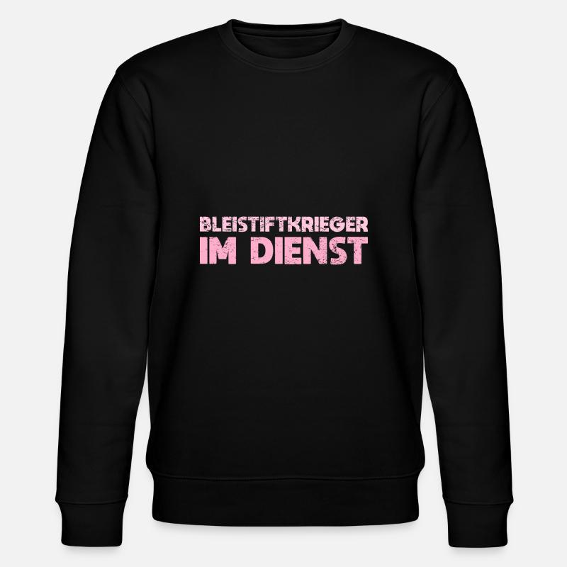 Bleistiftkrieger Im Dienst - Stanley/Stella Unisex Bio-Sweatshirt CHANGER  - Schwarz