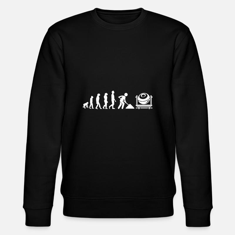 Cement mixer evolution - Stanley/Stella CHANGER Unisex Organic Sweatshirt - black