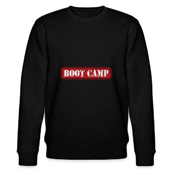 Bootcamp Trainingslager Geschenk Militär Drill - Stanley/Stella Unisex Bio-Sweatshirt CHANGER  - Schwarz - Vorne - Nik (191cm) & Marisol (170cm)