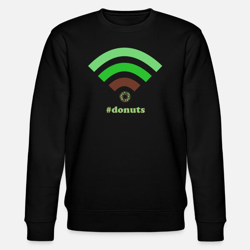 wifi donuts - Stanley/Stella Unisex Bio-Sweatshirt CHANGER  - Schwarz