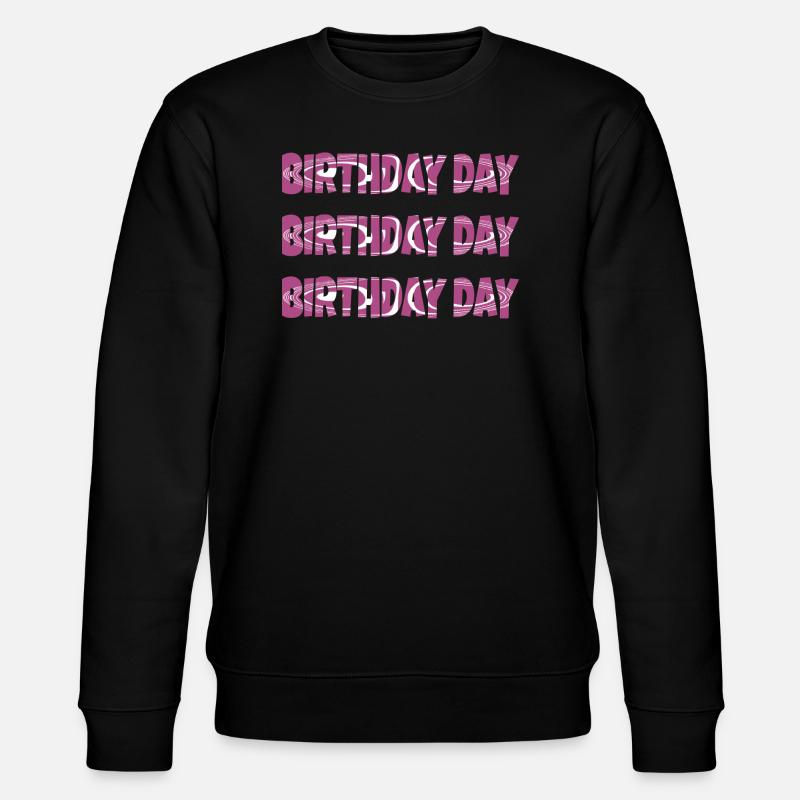 birthday day - Stanley/Stella Unisex Bio-Sweatshirt CHANGER  - Schwarz