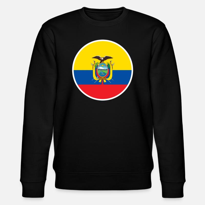Ecuador Ecuadorian Flag - Stanley/Stella CHANGER Unisex Organic Sweatshirt - black