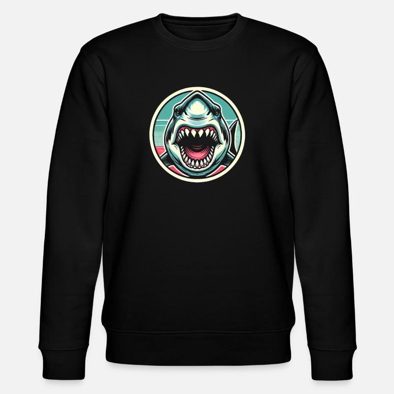 Furchterregender Haibiss Illustration - Stanley/Stella Unisex Bio-Sweatshirt CHANGER  - Schwarz