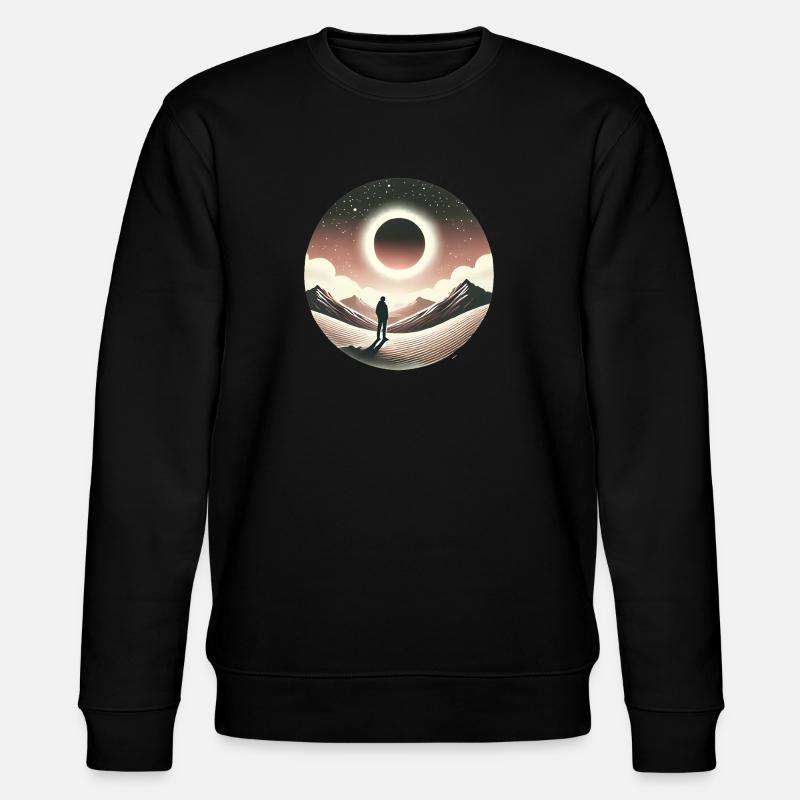 Eclipse Gaze Silhouette Design - Stanley/Stella Unisex Bio-Sweatshirt CHANGER  - Schwarz