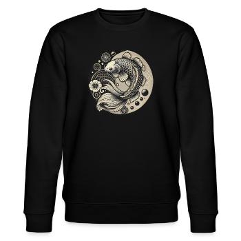 Koi Fish Harmony Design - Sweat bio CHANGER Stanley/Stella Unisexe - noir - Devant - Nik (191cm) & Marisol (170cm)