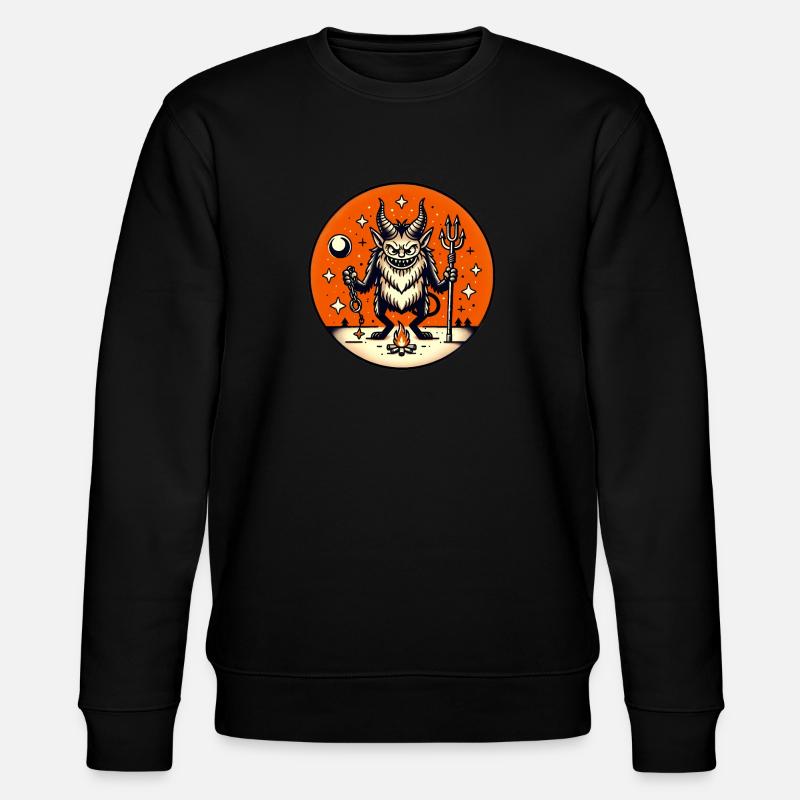 Krampus Nuit Espièglerie Illustration - Sweat bio CHANGER Stanley/Stella Unisexe - noir