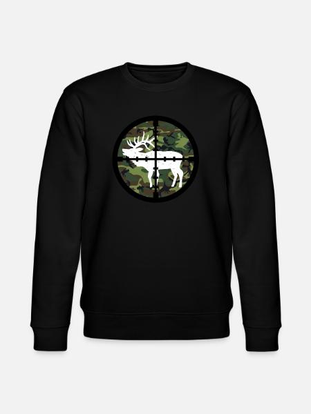 Hunter Hunting Moose - Stanley/Stella CHANGER Unisex Organic Sweatshirt - black